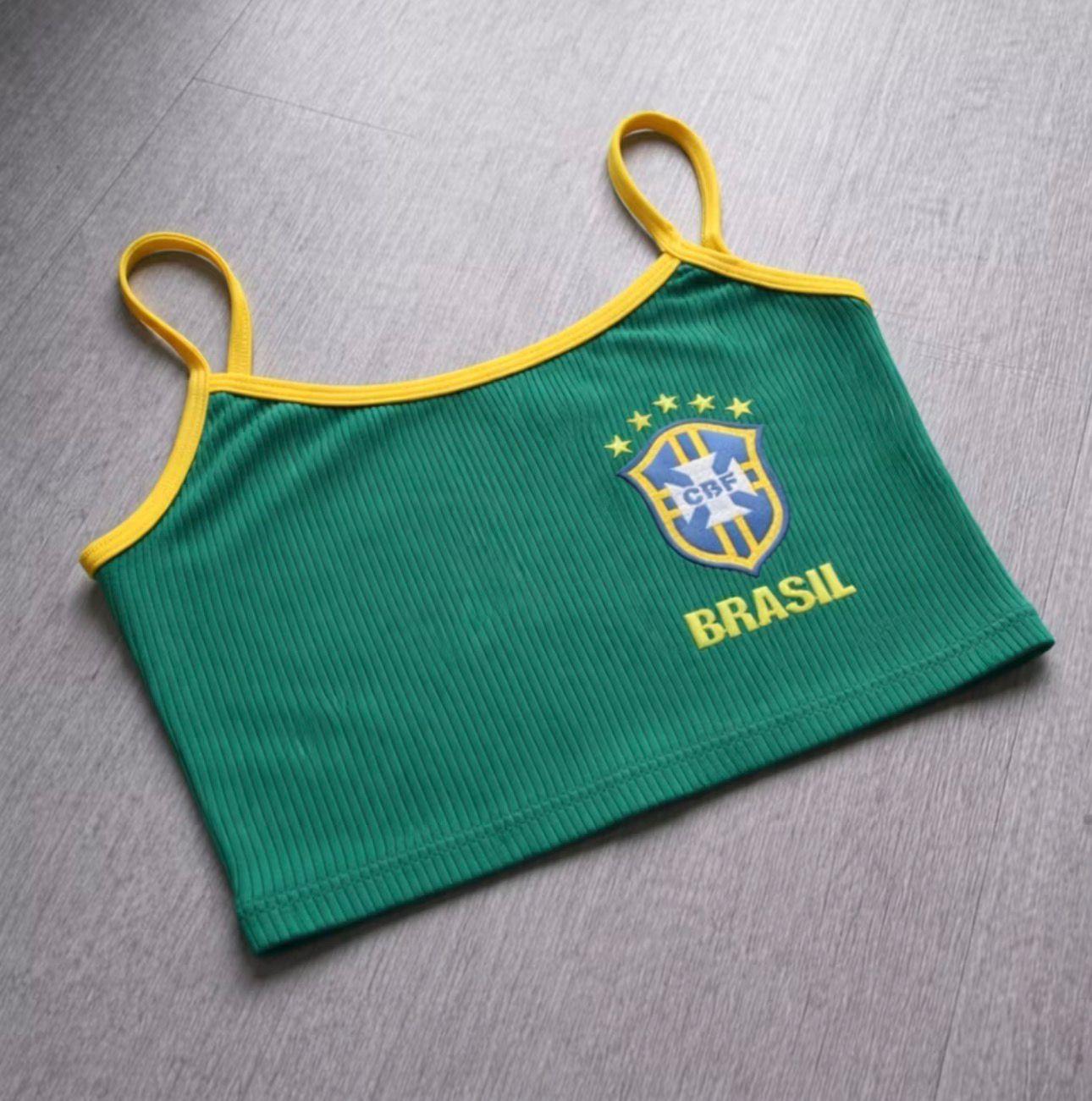 Cropped Canelado Brasil (Alças) 2